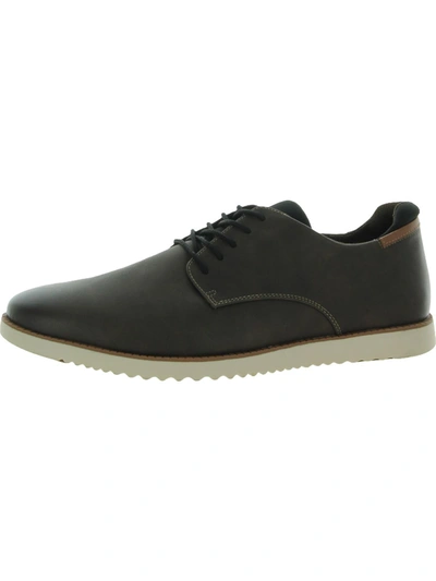 Shop Dr. Scholl's Sync Mens Faux Leather Lace-up Oxfords In Brown