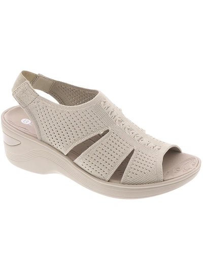 Shop Bzees Double Up Womens Slip On Open Toe Slingback Sandals In Multi