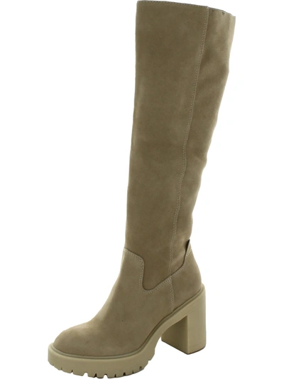 Shop Dolce Vita Corry H2o Womens Tall Leather Knee-high Boots In Green