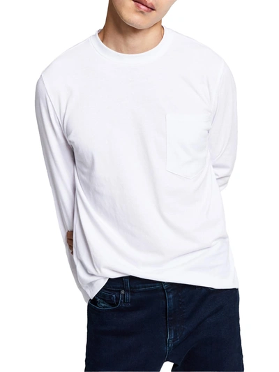 Shop And Now This Mens Crewneck Long Sleeve T-shirt In White