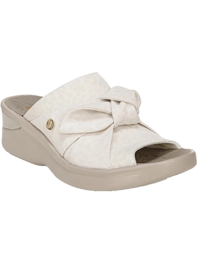 Shop Bzees Smile Womens Bow Slip On Wedges In White