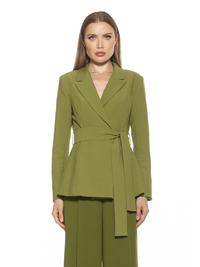 Shop Alexia Admor Olya Belted Blazer In Green