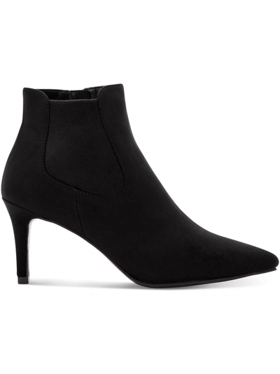 Alfani Harpper F Womens Faux Suede Pointed Toe Ankle Boots In Black