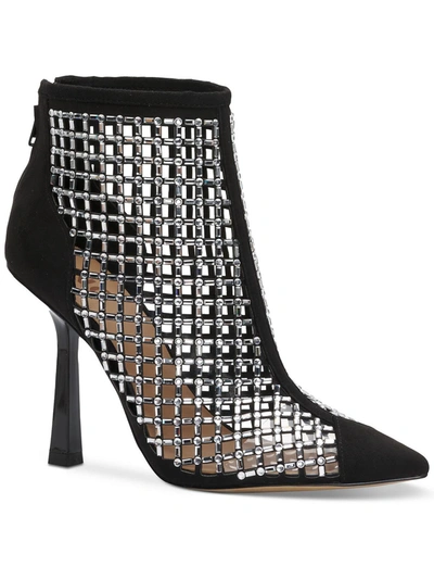 Shop Inc Senalda Womens Rhinestone Cage Ankle Boots In Black