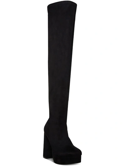 Shop Madden Girl Orin Womens Faux Suede Block Heel Over-the-knee Boots In Multi