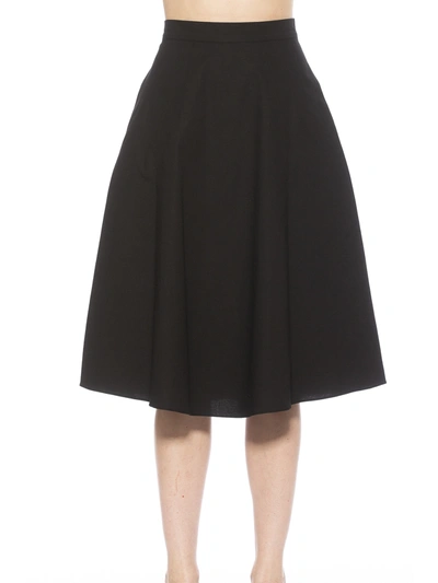 Alexia Admor Mabel Flared Midi Skirt In Black