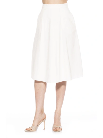 Alexia Admor Mabel Flared Midi Skirt In White