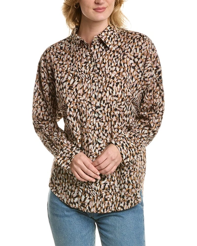 Shop Johnny Was Relaxed Shirt In Brown