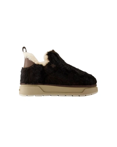 Shop Amiri Faux Fur Malibu Ankle Boots -  - Leather - Brown