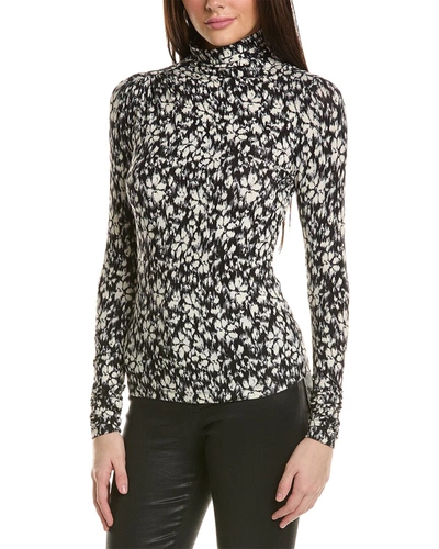 Shop Isabel Marant Étoile Isabel Marant Printed Drapy Long Sleeve Top In White