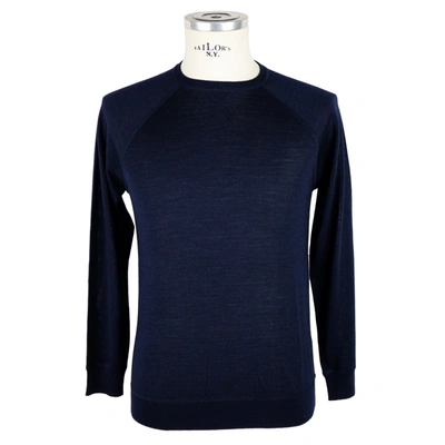 Shop Emilio Romanelli Wool Merino Men's Sweater In Blue