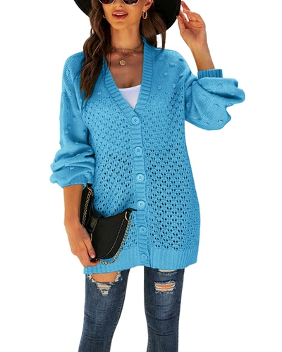 Shop Caifeng Cardigan In Blue