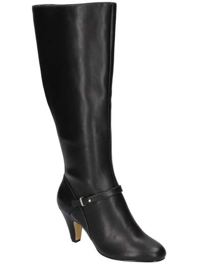 Shop Bella Vita Sasha Plus Womens Faux Leather Round Toe Knee-high Boots In Black