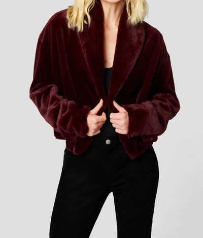 Shop Blanknyc Crossfire Faux Fur Cropped Jacket In Multi
