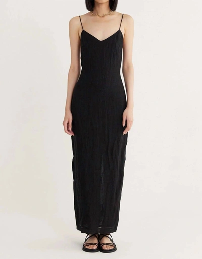Shop Rumer Mia Lace Back Maxi Dress In Black