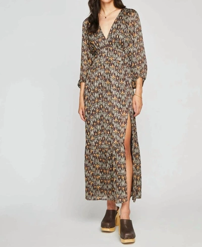 Shop Gentle Fawn Beatrice Dress In Olive Grimmer In Multi