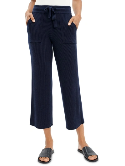 Shop Splendid Georgie Womens Ribbed Pocket Wide Leg Pants In Blue