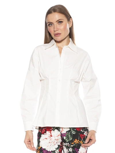 Shop Alexia Admor Calliope Shirt In White