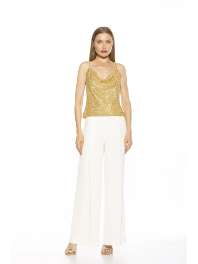 Shop Alexia Admor Aurora Tank Top In Gold