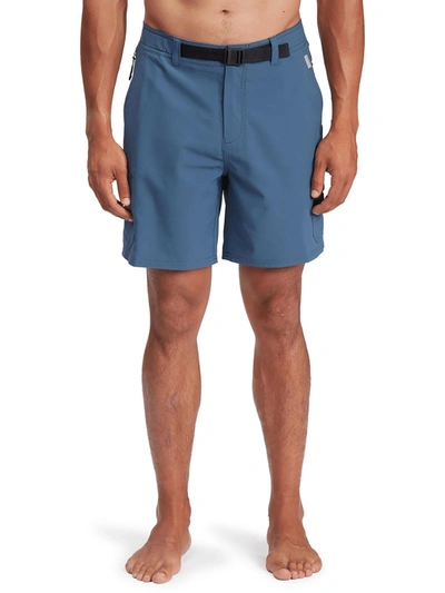 Shop Quiksilver Azimuth Amphibian Mens Cargo Flat Front Casual Shorts In Blue