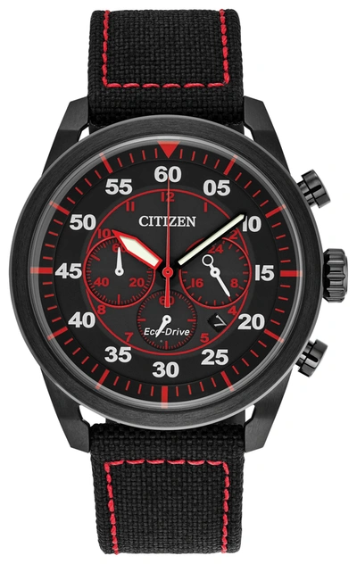 Shop Citizen Men's 45mm Solar Watch In Black