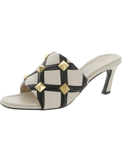 Shop Valentino Womens Leather Quilted Mule Sandals In Multi