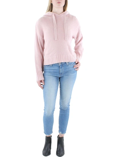 Shop Z Supply Harley Womens Crop Comfy Hooded Sweater In Pink