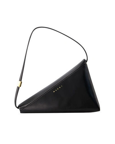 Shop Marni Prisma Triangle Bag -  - Leather - Black
