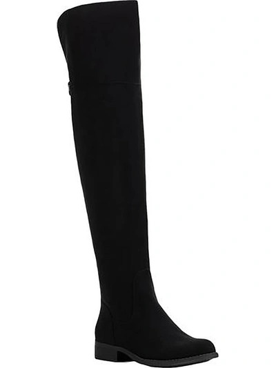 Shop Sun + Stone Womens Pull On Round Toe Over-the-knee Boots In Black