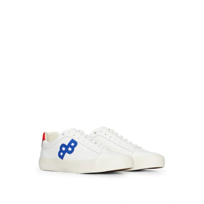 Shop Hugo Boss Low-top Trainers With Monogram Detail In White