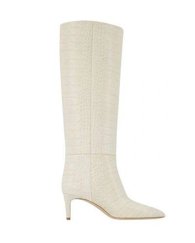 Shop Paris Texas Stiletto 60 Boots -  - Leather - Beige In White