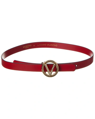 Shop Valentino By Mario Valentino Baby Preciosa Leather Belt In Red