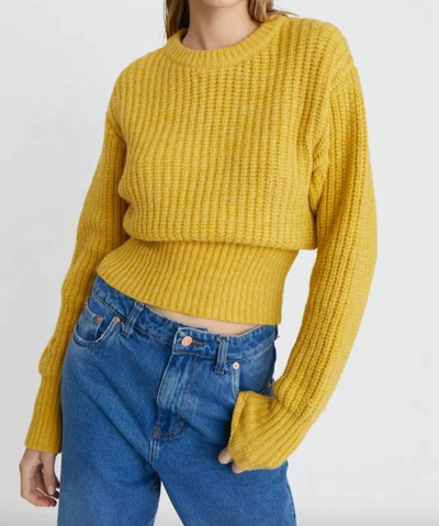 Shop Deluc Harley Sweater Top In Mustard In Yellow