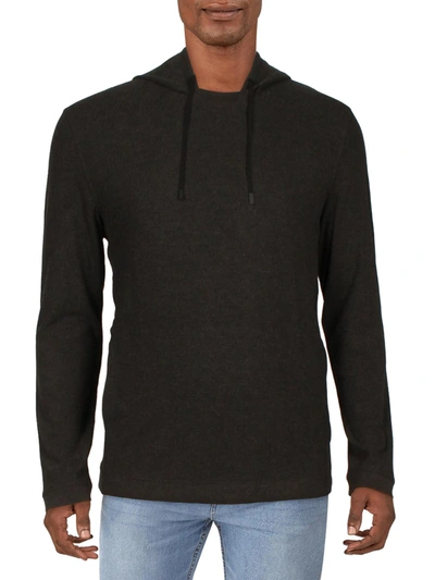 Shop Kenneth Cole Mens Fleece Pullover Hoodie In Black