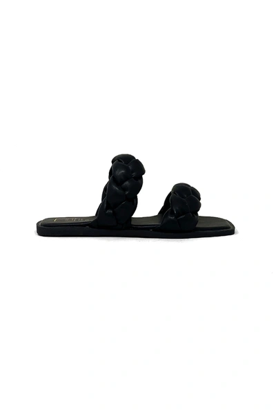 Shu Shop Daria Braided Sandal In Black In Black