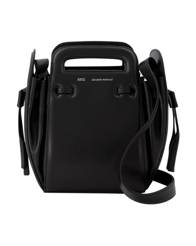 Shop Ami Alexandre Mattiussi Accordion Bucket Bag In Black