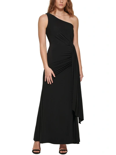 Shop Vince Camuto Womens One Shoulder Formal Evening Dress In Black
