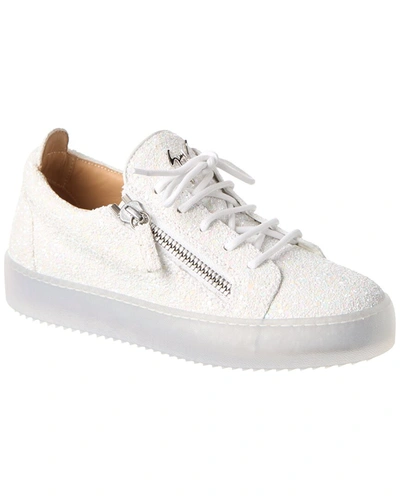 Shop Giuseppe Zanotti May London Glitter Sneaker In White