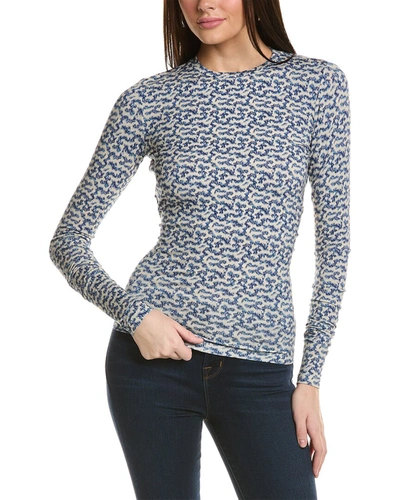 Shop Isabel Marant Printed Drapy Top In Blue
