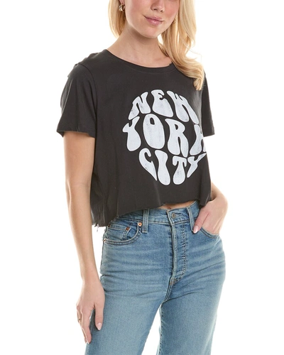 Shop Prince Peter Nyc Bubble Crop T-shirt In Black