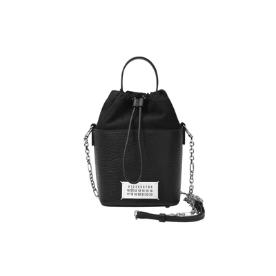 Shop Maison Margiela 5ac Small Hobo Bag -  - Black - Leather