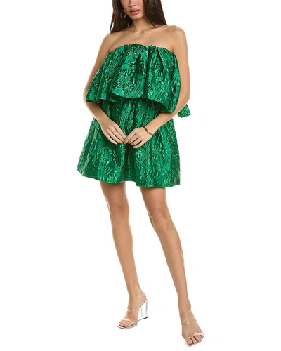 Shop Ulla Johnson Oui Mini Dress In Green