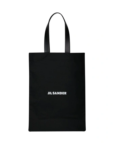 Shop Jil Sander Book Handbag -  - Cotton - Black
