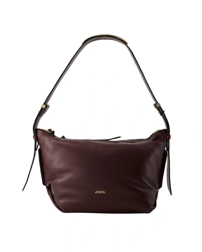 Shop Isabel Marant Leyden Shoulder Bag -  - Leather - Burgundy In Red