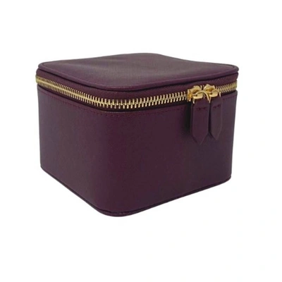 Shop Harper James Women's Grace Classic Jewelry Case In Burgundy