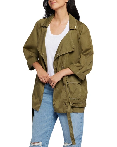 Shop Current Elliott Current/elliott The Regiment Jacker Basil Jacket Jean In Green