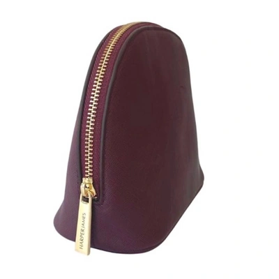 Shop Harper James Women's Jenny Makeup Bag In Burgundy