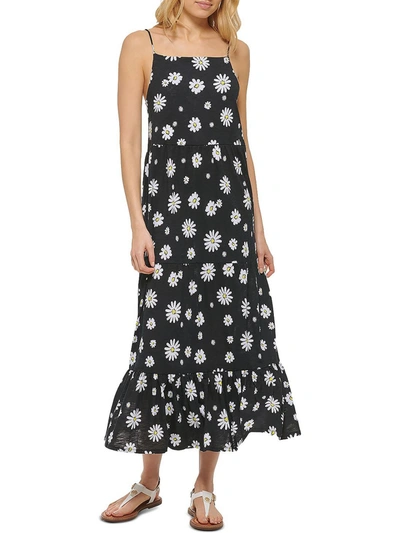 Shop Marc New York Womens Modal Blend Floral Print Maxi Dress In Black