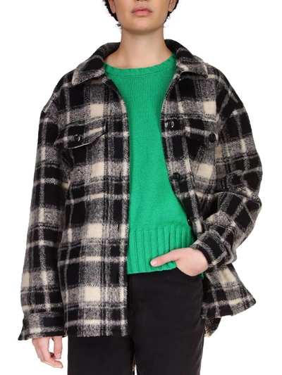 Shop Sanctuary Shay Womens Wool Blend Shacket Shirt Jacket In Multi