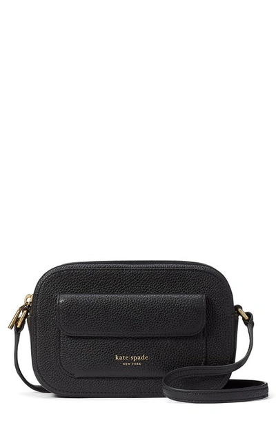 Shop Kate Spade Ava Pebble Leather Crossbody Bag In Black